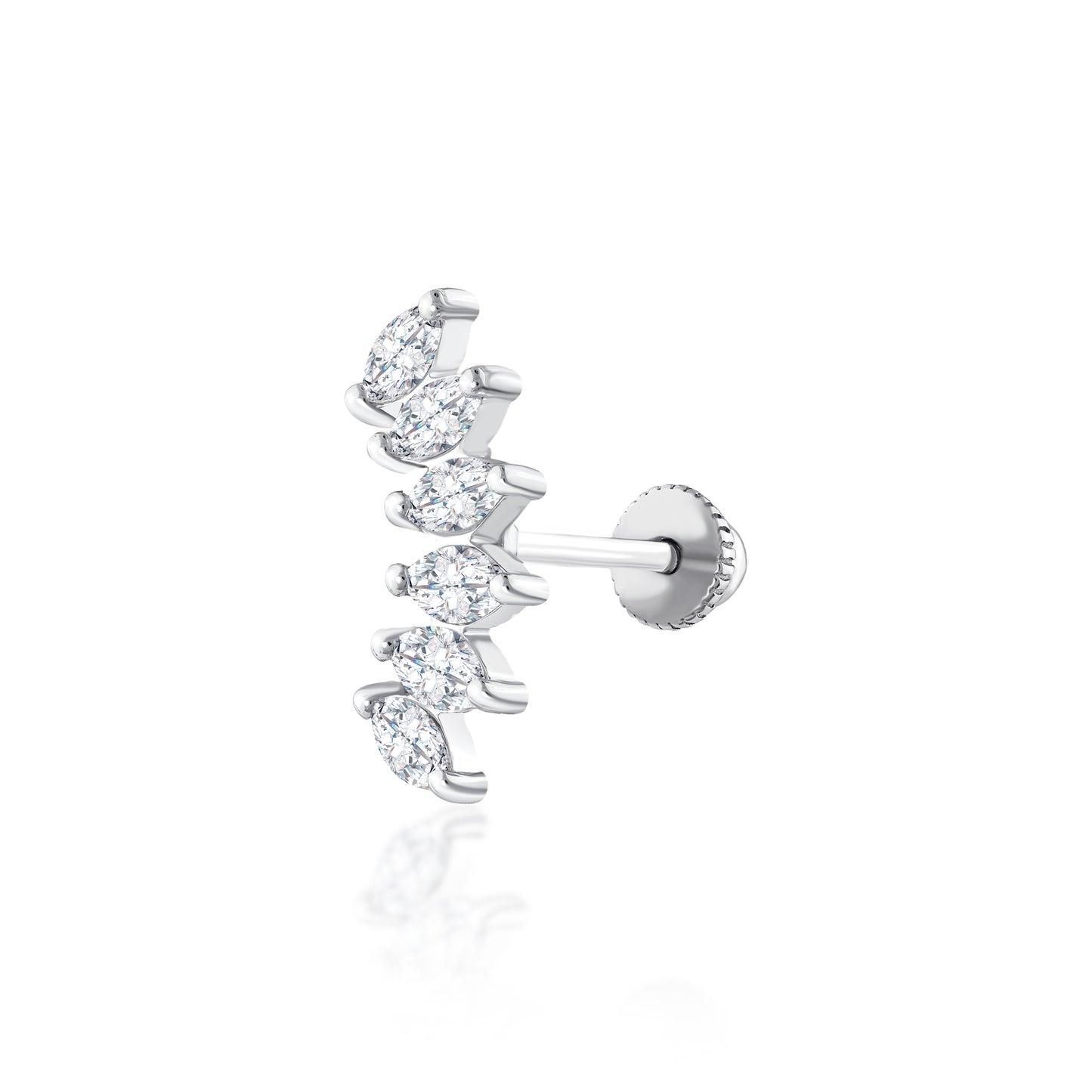 Sıralı Markiz Pırlanta Piercing