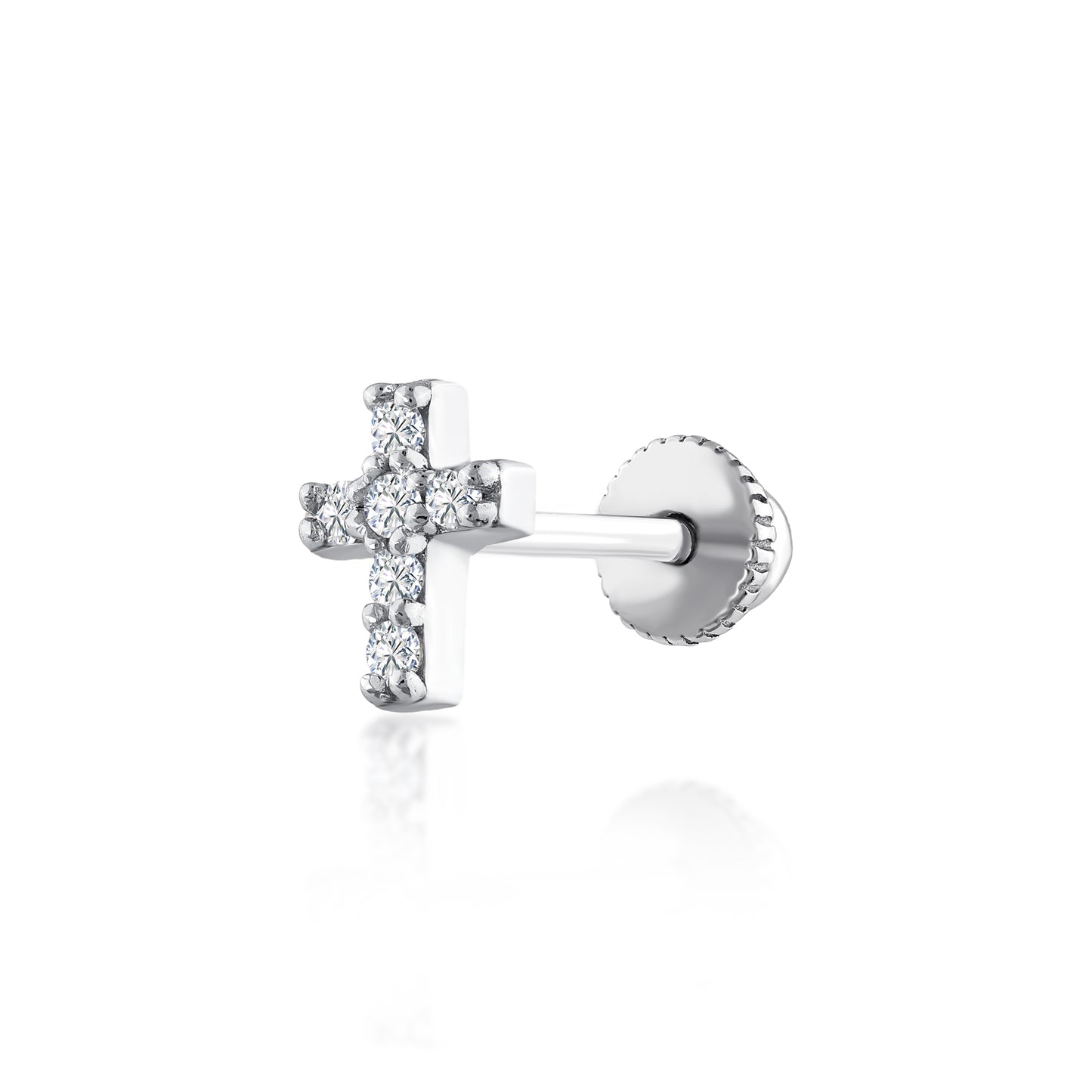 Cross Pırlanta Piercing