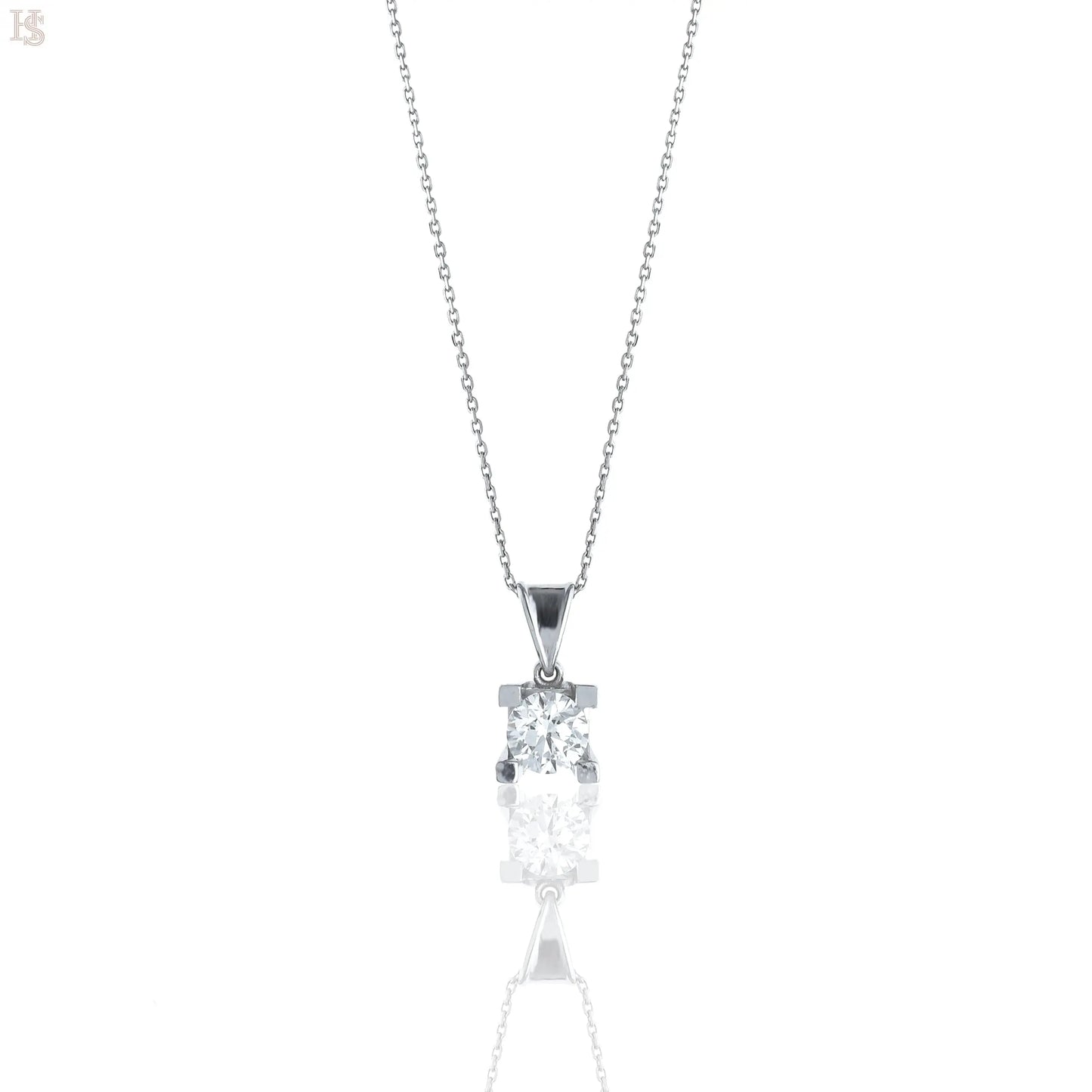 0.40 ct F/SI Tektaş Pırlanta Kolye