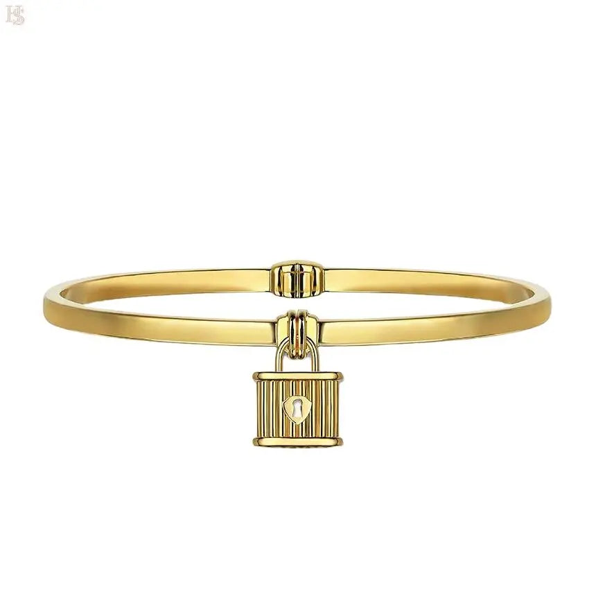 Cetaş 14 Ayar Kilit Charmlı Dilek Kelepçe HS Mücevherat