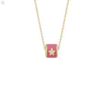 Cetaş 14 Ayar ME&MOMMY Pembe Mineli Yıldız Motifli Bambino Anne ve Kız Kolyesi HS Mücevherat