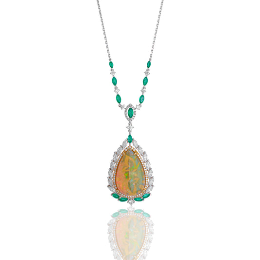 Opal Majesty Pırlanta Tasarım Kolye