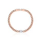 Baguette Chain Altın Bileklik