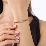 Baguette Chain Altın Bileklik