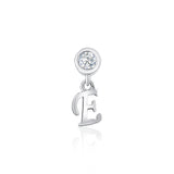 Tektaş Sallantılı Harf Pırlanta Piercing