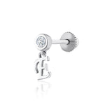 Tektaş Sallantılı Harf Pırlanta Piercing