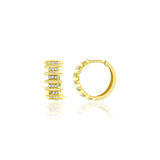 Crown Hoop Altın Küpe