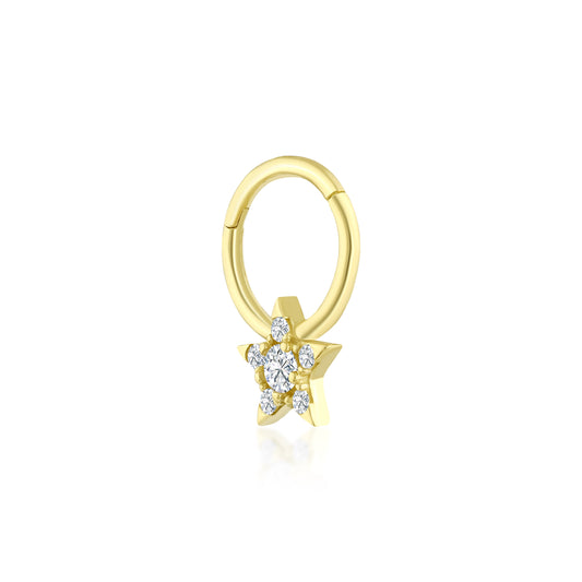 Halka Yıldız Altın Piercing