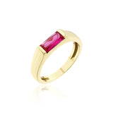 Ruby Line Altın Yüzük