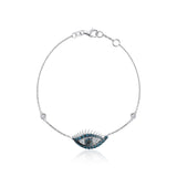 Azure Eye Mavi Pırlantalı Bileklik