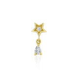 Damla Sallantılı Yıldız Pırlanta Piercing