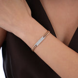 Chain Plate Pırlanta Bileklik