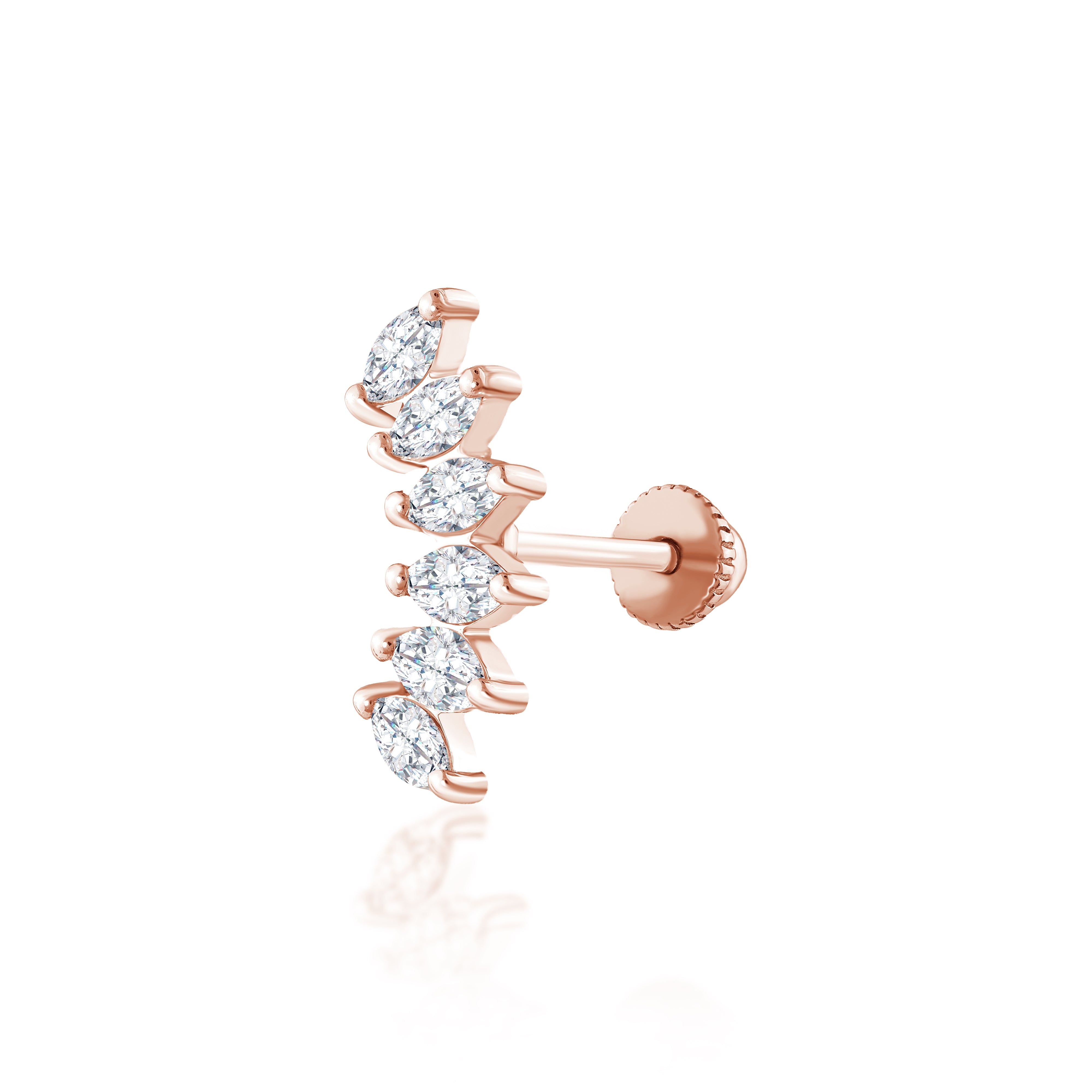 Sıralı Markiz Pırlanta Piercing