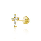 Cross Pırlanta Piercing