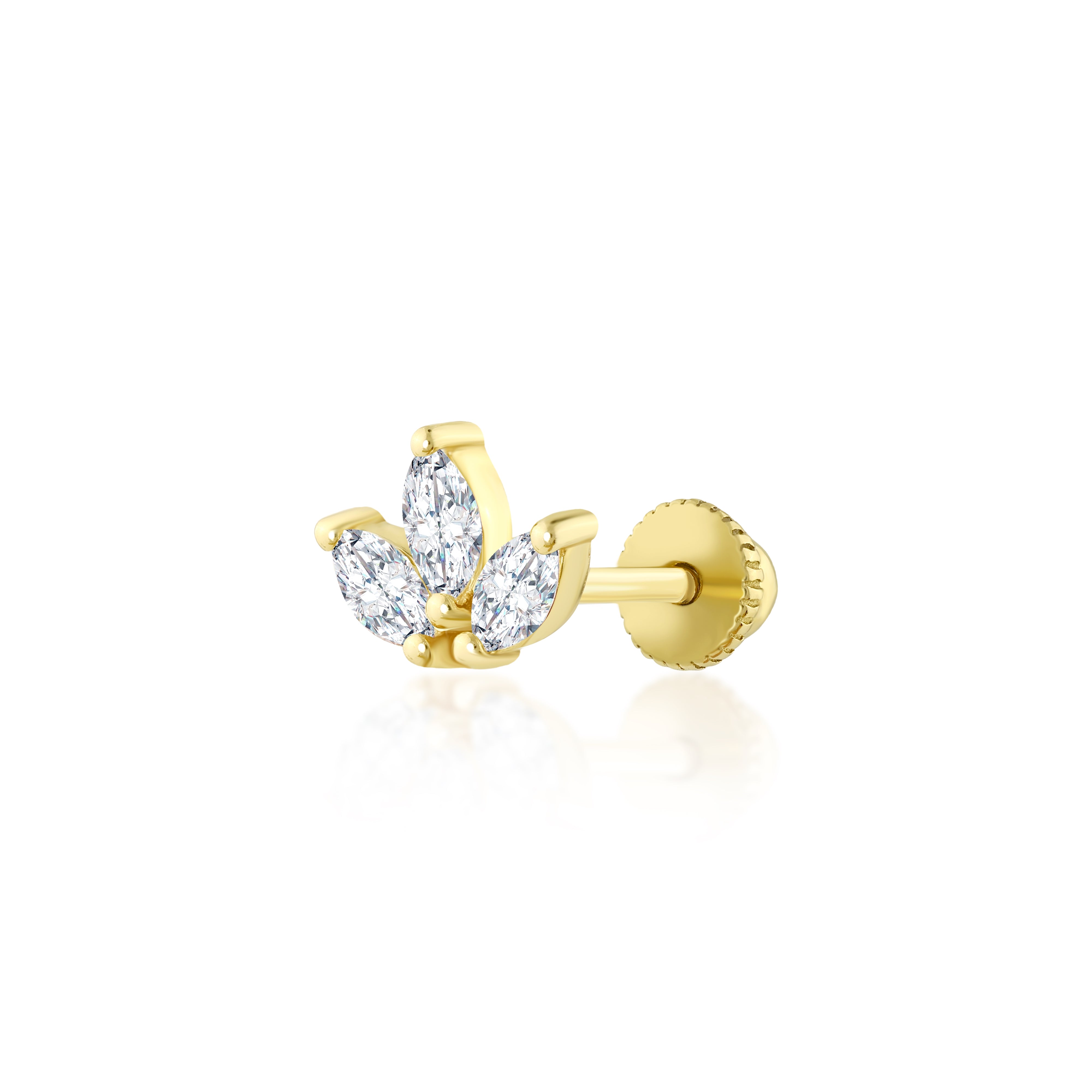 Lotus Markiz Pırlanta Piercing