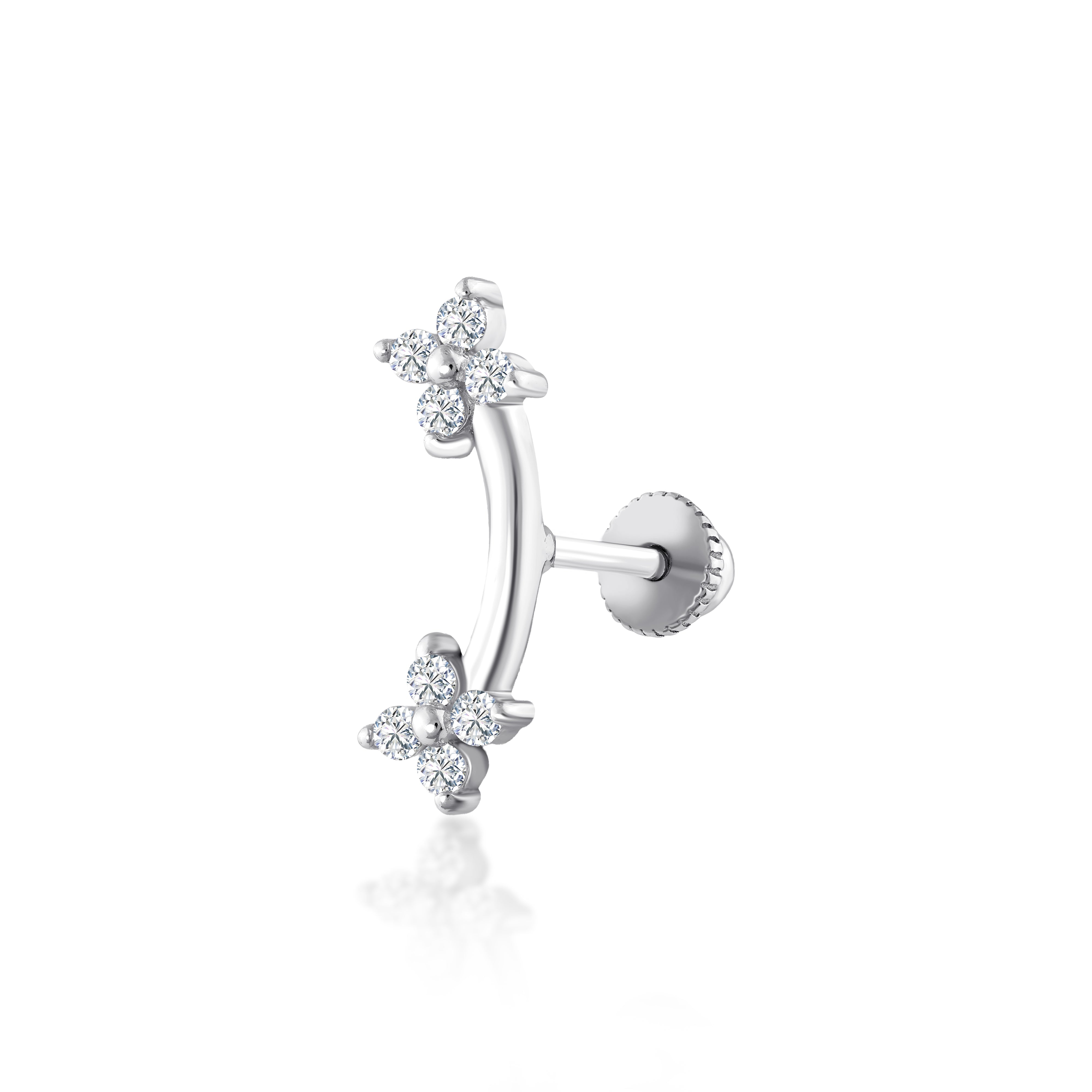 Twin Blossom Altın Piercing