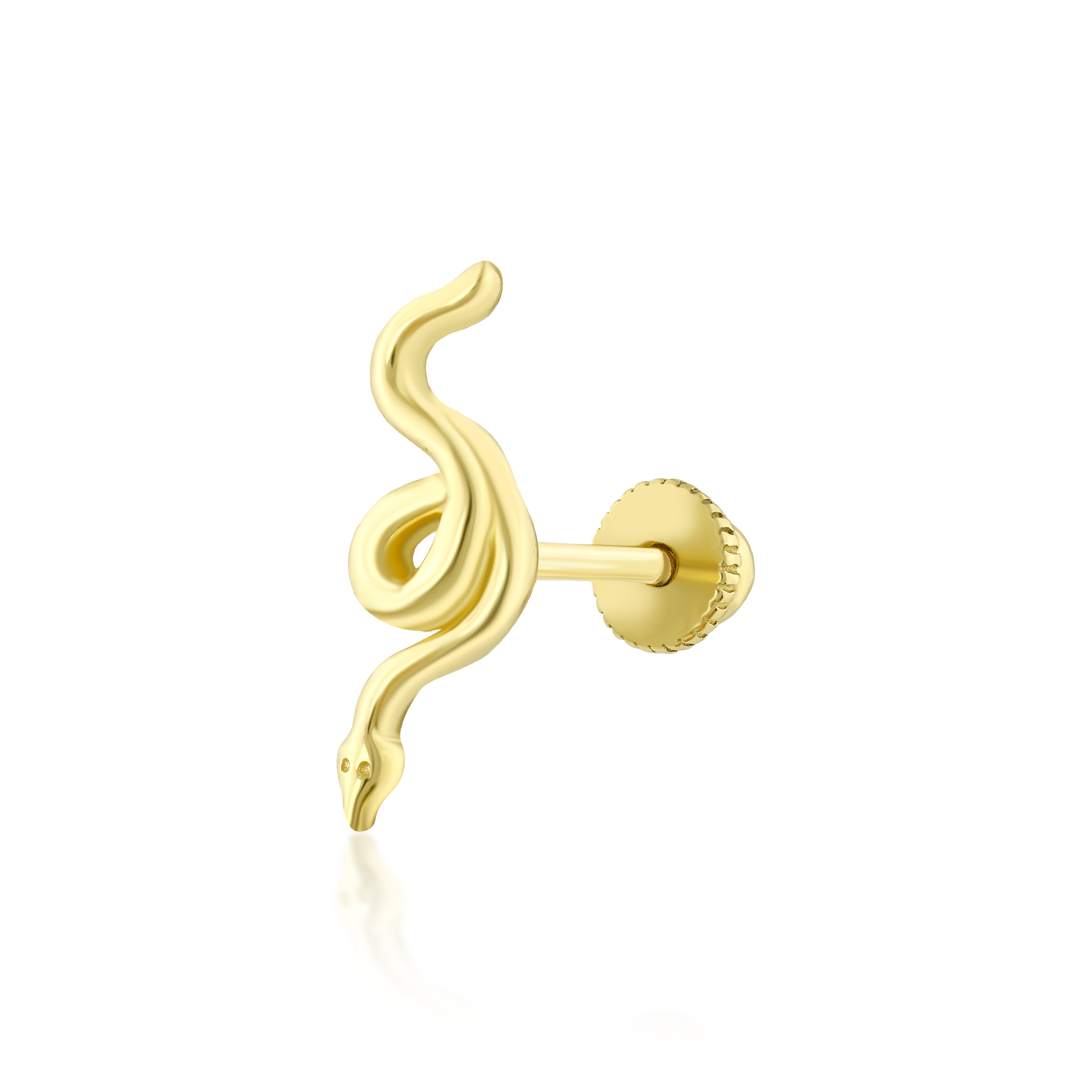Serpent Twist Altın Piercing