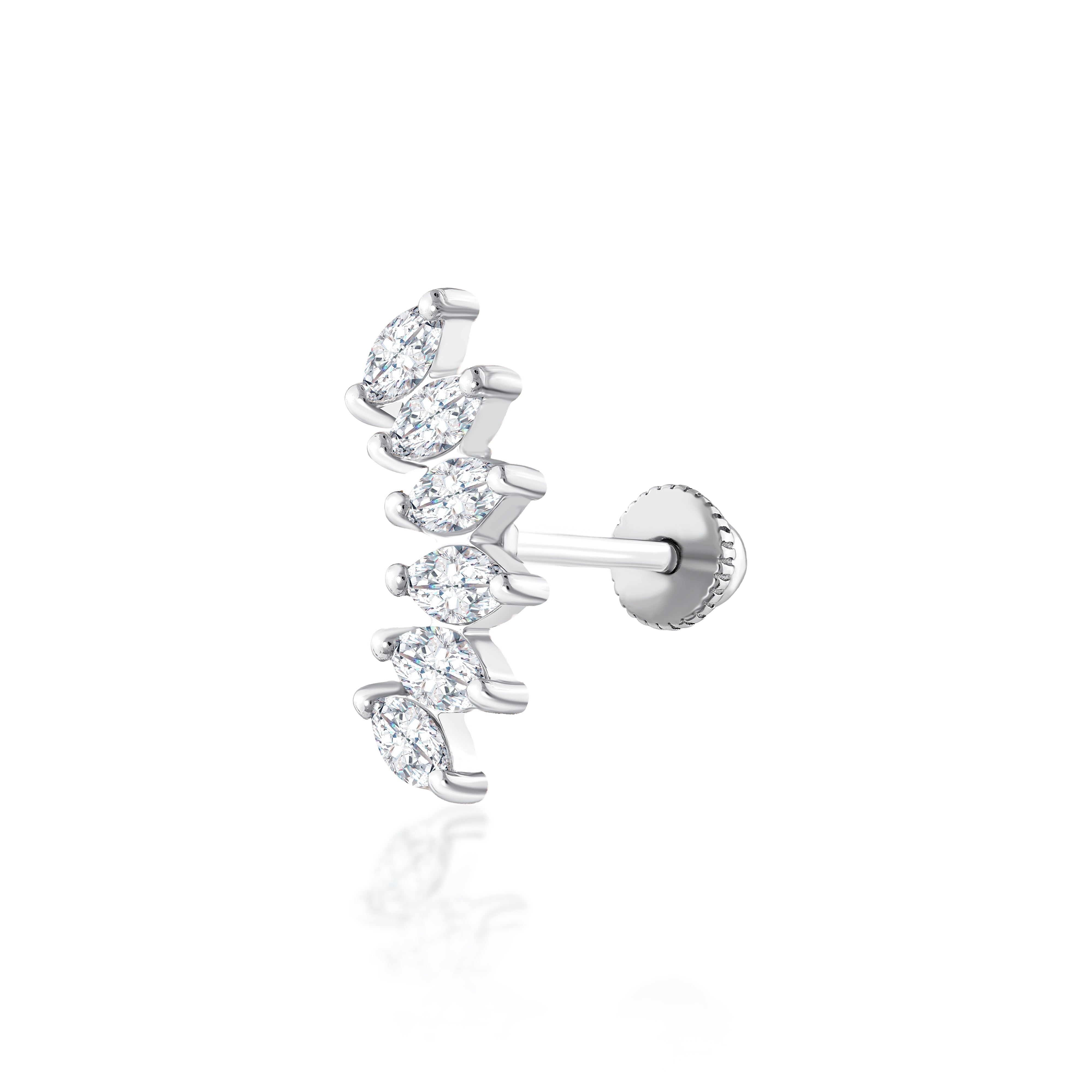 Sıralı Markiz Pırlanta Piercing