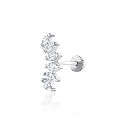 Sıralı Markiz Pırlanta Piercing