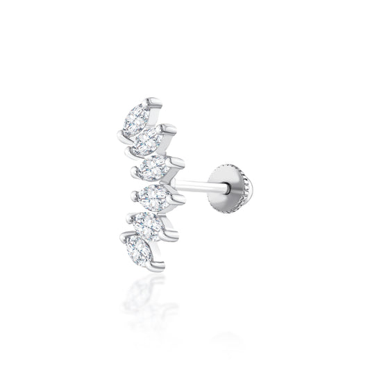 Sıralı Markiz Pırlanta Piercing