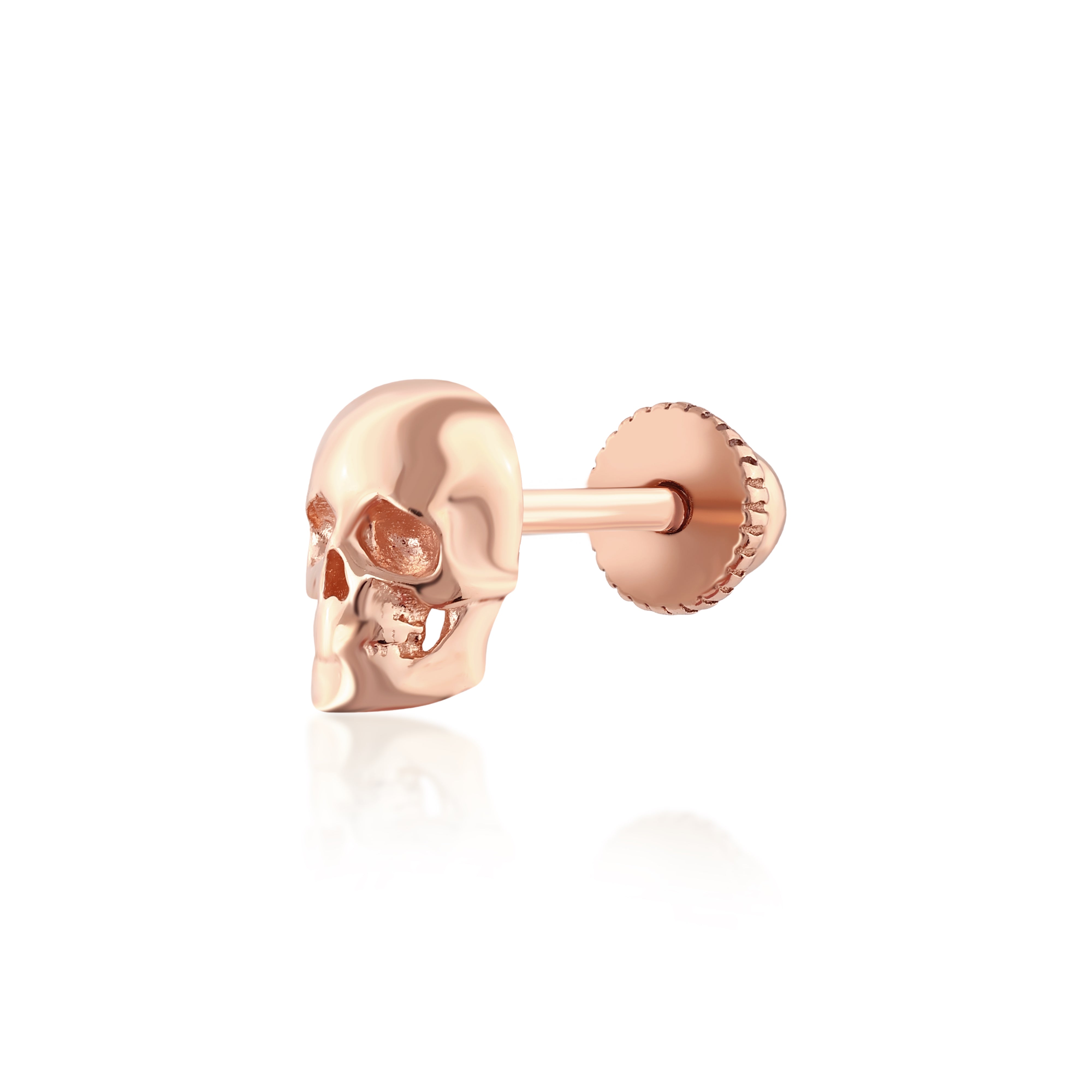 Rebel Skull Altın Piercing