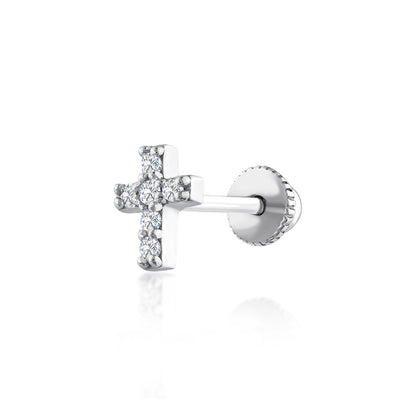 Cross Pırlanta Piercing