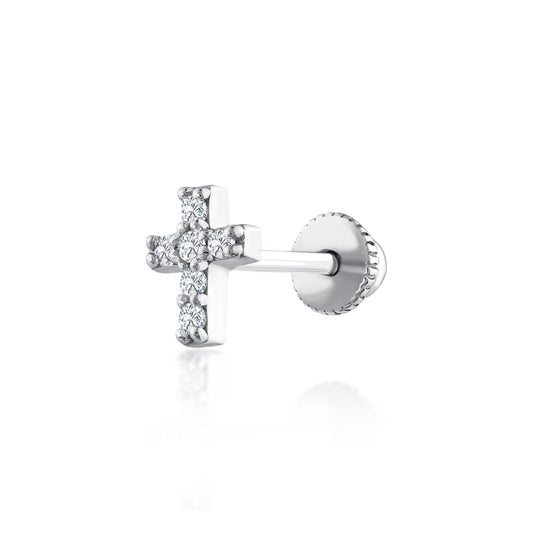 Cross Pırlanta Piercing