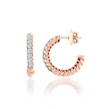 Roselia Hoop Pırlanta Küpe