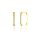 Pavé Link Altın Küpe