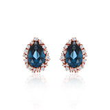 London Blue Altın Küpe