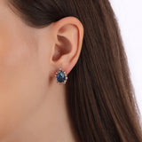 London Blue Altın Küpe