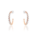 Spiralle Pırlanta Küpe