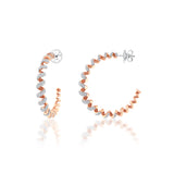 Spiralle Pırlanta Küpe