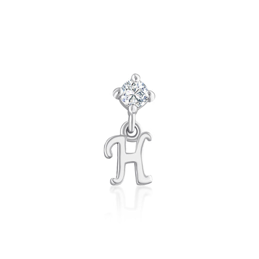 4 Tırnak Tektaş Harf Pırlanta Piercing