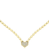 Altın Baguette Heart Kolye