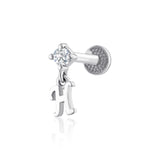 4 Tırnak Tektaş Harf Pırlanta Piercing