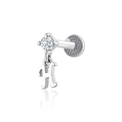 4 Tırnak Tektaş Harf Pırlanta Piercing