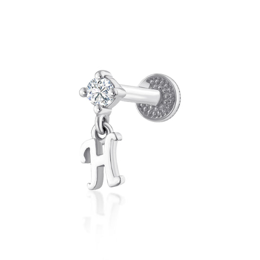 4 Tırnak Tektaş Harf Pırlanta Piercing