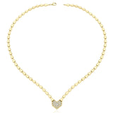 Altın Baguette Heart Kolye