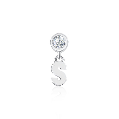 Tektaş Sallantılı Harf Pırlanta Piercing