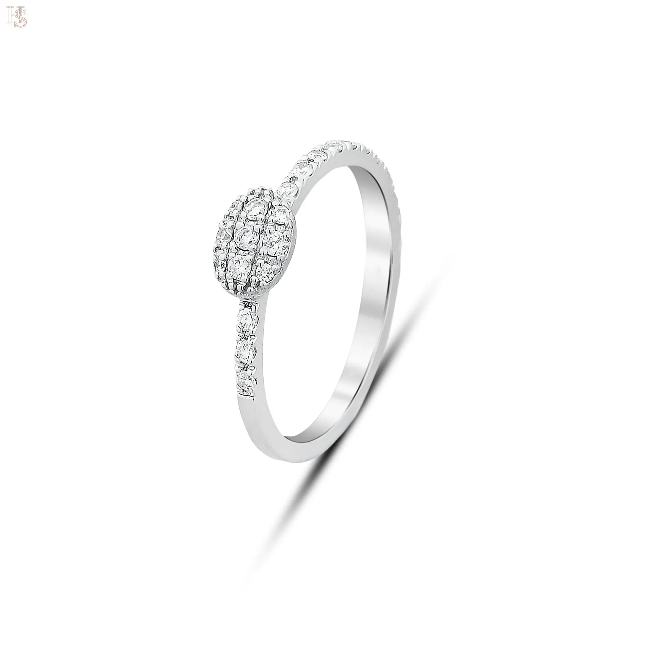 Oval Mini Solitare Yüzük HS Mücevherat