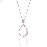 Pink Cascade Pembe Safir Pırlanta Kolye
