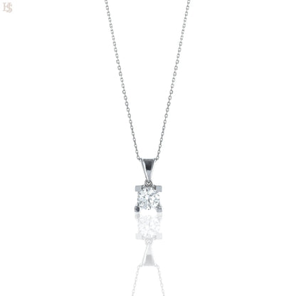 0.40 ct F/SI Tektaş Pırlanta Kolye
