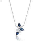 Sapphire Bloom Pırlanta Safir Kolye